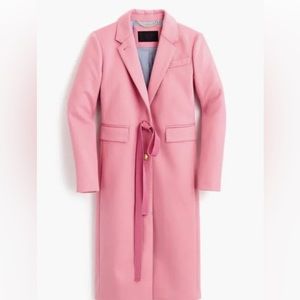 NWT Rare J.Crew Collection Olivia Pink Top Coat Grosgrain Size 2